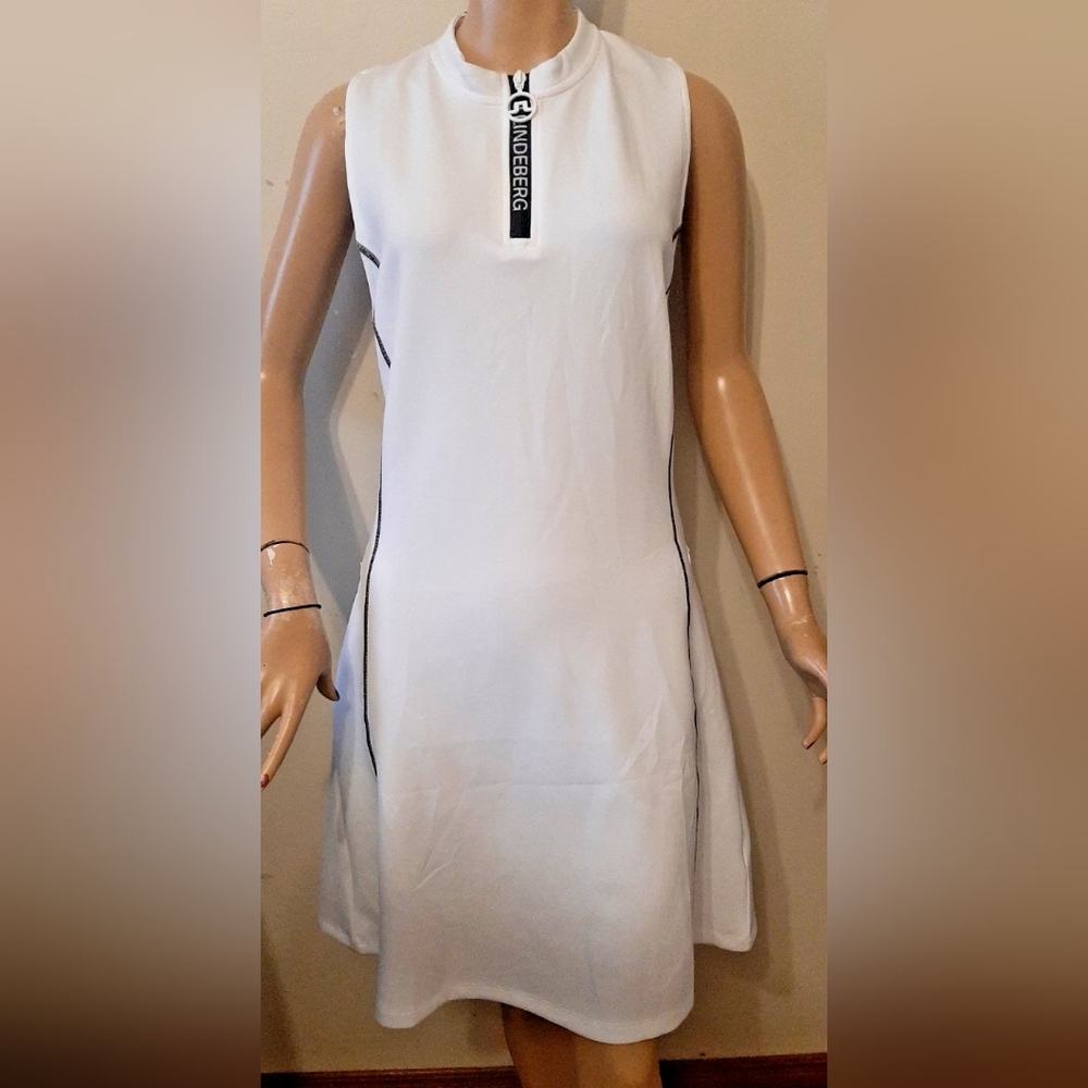 New J.Lindeberg White Zane Golf Dress Size Large